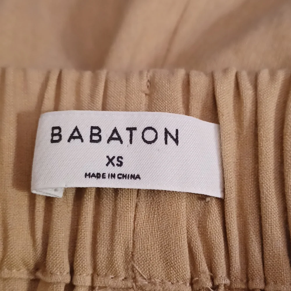 BABATON Women's Linen Blend Elastic Waist Pants Size XS.